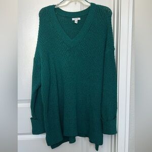 Nine West Deep Teal V-Neck Sweater